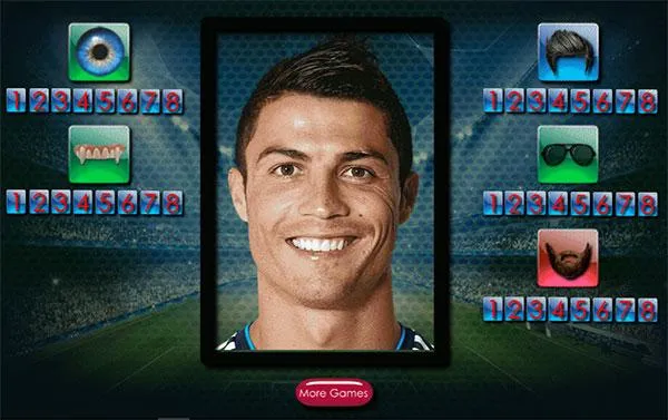 game trang điểm - Trang điểm Ronaldo